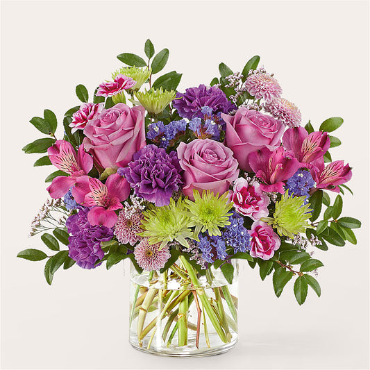 Glass Half Full Bouquet –  Blooms By The Lake, Lake Arthur LA