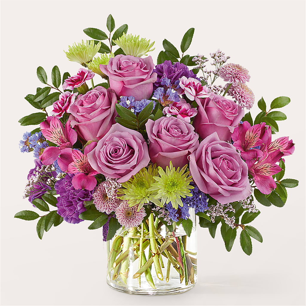 Glass Half Full Bouquet –  Blooms By The Lake, Lake Arthur LA
