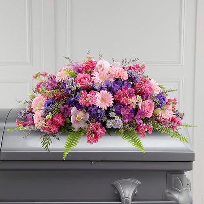 Glorious Garden Casket Spray –  Blooms By The Lake, Lake Arthur LA