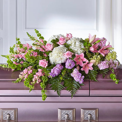 Life's Gratitude Casket Spray –  Blooms By The Lake, Lake Arthur LA