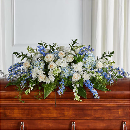 Timeless Essence Casket Spray –  Blooms By The Lake, Lake Arthur LA