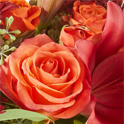 Crimson Leaves Bouquet –  Blooms By The Lake, Lake Arthur LA