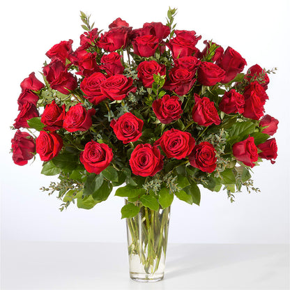 Forever Yours Fifty Stem Red Rose Bouquet –  Blooms By The Lake, Lake Arthur LA